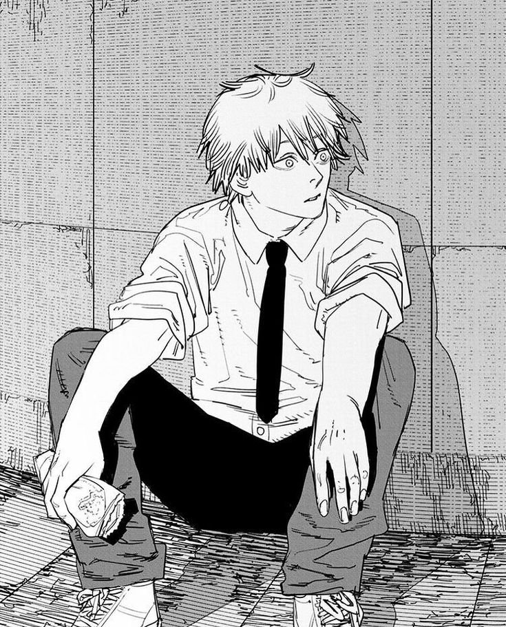 Denji PFP Black And White