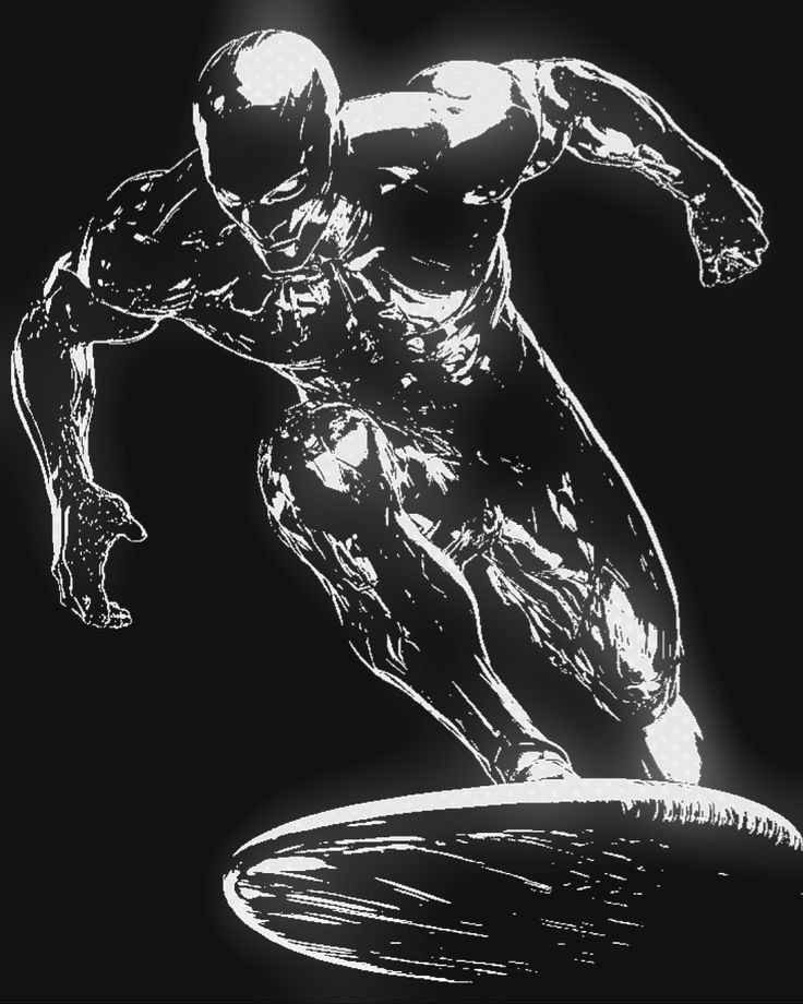 Silver surfer pfp silver board