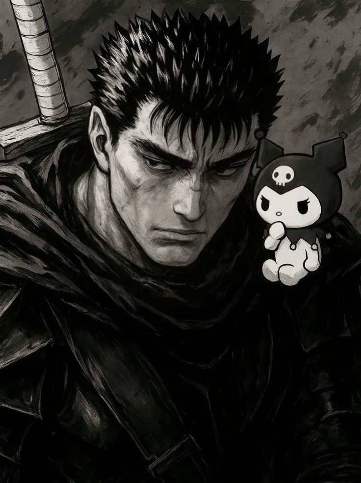 Guts pfp black and white