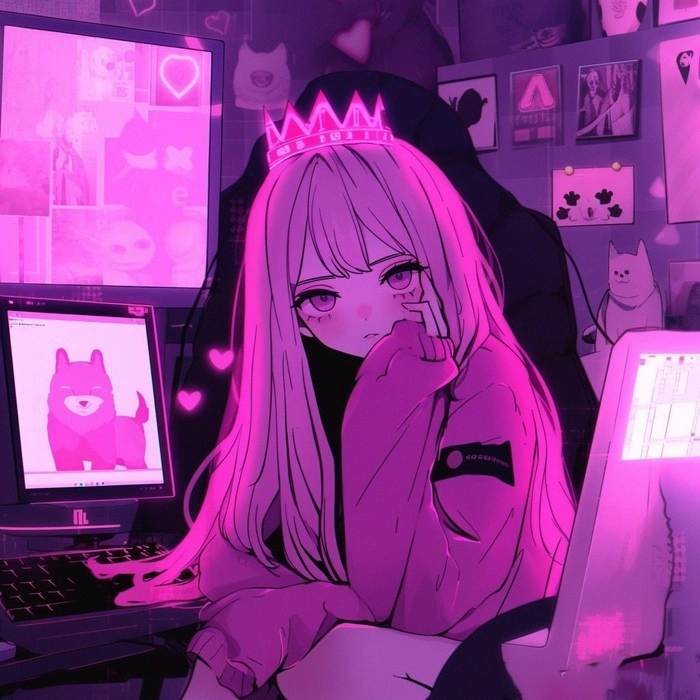 Aesthetic Cute Pink PFP Anime