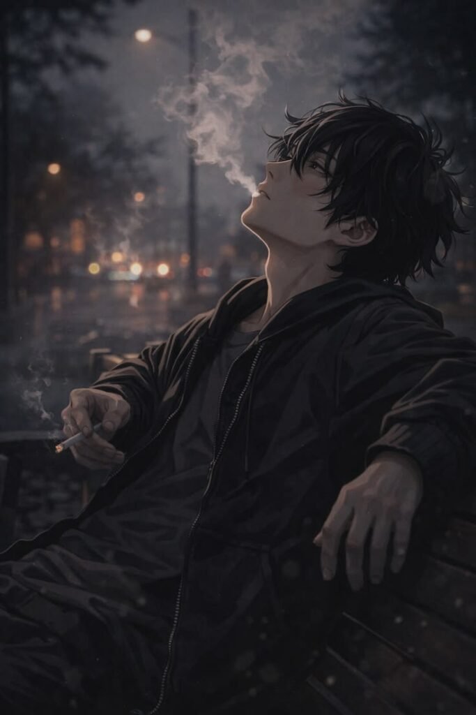 Dark Anime Smoking PFP
