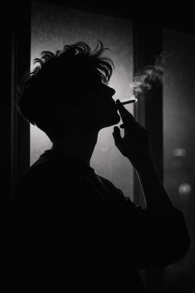 Sad Smoking DP For WhatsApp