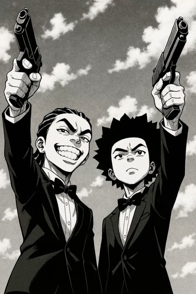 Boondocks PFP Black And White