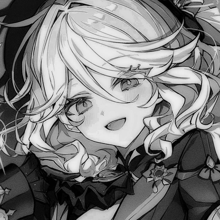 Furina PFP Black And White