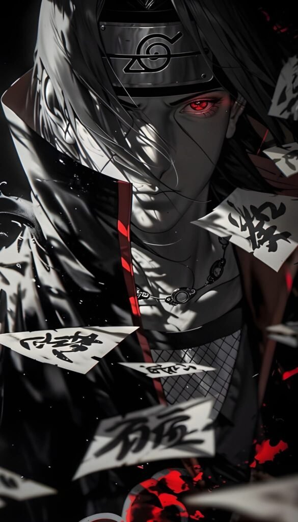 Itachi PFP Black And White