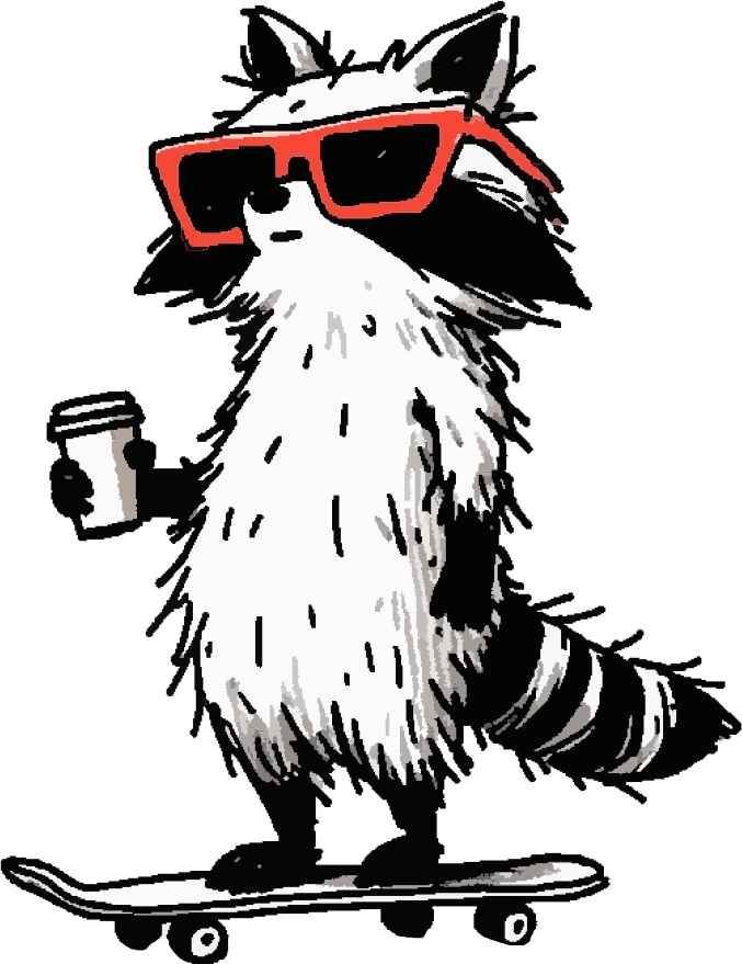 Raccoon Drawing Cartoon